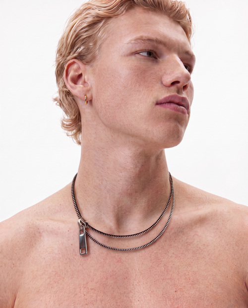 THE ZIPPER NECKLACE SILVER